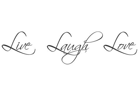 ♡ Love Love Laugh Tattoo, Live Laugh Love Tattoo For Women, Live Love Laugh Tattoo, Live Laugh Love Tattoo, Jpg Tattoo, Laugh Tattoo, Golden Tattoo, Ig Grid, Live Laugh Love Quotes