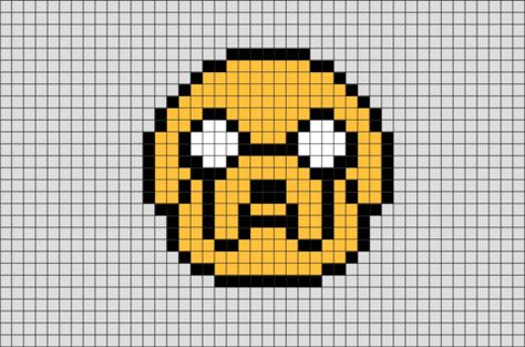 Adventure Time 8 Bit, Jake Adventure Time Pixel Art, Adventure Time Grid Pattern, Adventure Time Pixel Art Grid, Pixel Adventure Time, Bmo Pixel Art, 20x20 Pixel Art, Pixel Art Football, Adventure Time Pattern