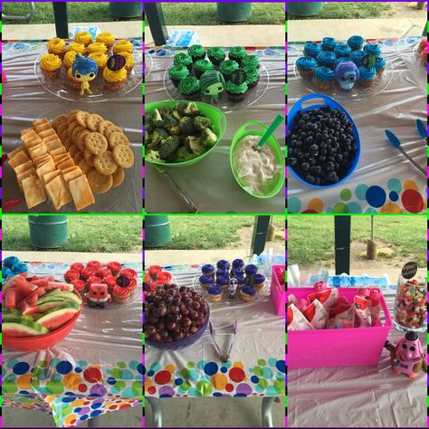 My Inside Out Party Inside Out Table Decorations, Inside Out 2 Party Food, Inside Out Snacks, Inside Out Party Ideas Food, Inside Out Party Food, Inside Out Movie Night Food, Inside Out Food Ideas, Inside Out Themed Food, Inside Out 2 Birthday Party Ideas