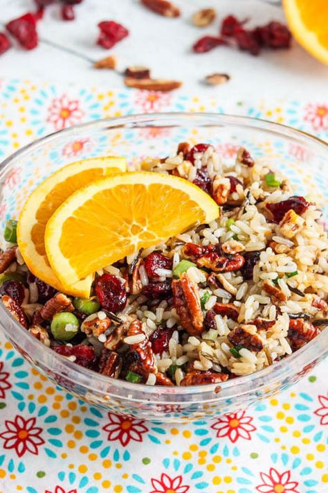 Brown Rice Citrus Salad Brown Rice Salad Recipes Cold, Wild Rice Salad Recipe, Salads For Picnics, Orange Salad Recipes, Rice Salads, Quinoa Salads, Rice Salad Recipes, Brown Rice Salad, Wild Rice Salad