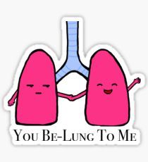 You Be-Lung to Me  Sticker Medicine Stickers, Punny Cards, Me Sticker, Diy Birthday Gifts For Friends, Cute Puns, Creative Gifts For Boyfriend, Pun Card, Kraf Diy