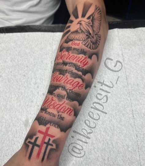 Clouds Around Name Tattoo, Outer Forearm Tattoo Men Ideas, Forarms Tattoo Designs Men, Bible Scriptures Tattoos For Men, Cloud Tattoo Sleeve, Simple Leg Tattoos, Leg Tats, Arm Tattoos Black, Arm Tattoos For Guys Forearm