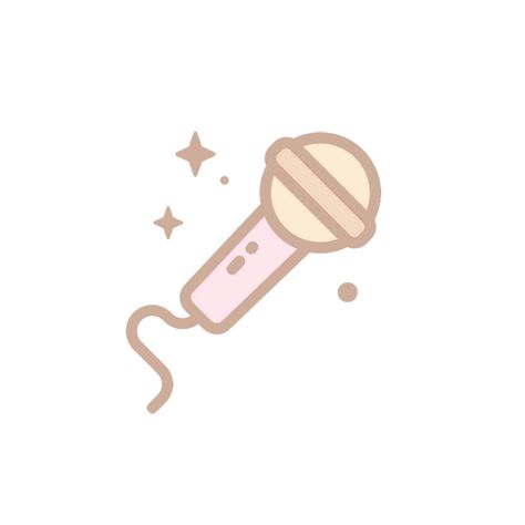 microphone icon Sanrio Microphone, Cute Notion Icons Png, Microphone Aesthetic Drawing, Microphone Icon Aesthetic, Cute Pintrest Icon, Kawaii Microphone, Cute Music Icon, Microphone Doodle, Free Happy Planner Printables