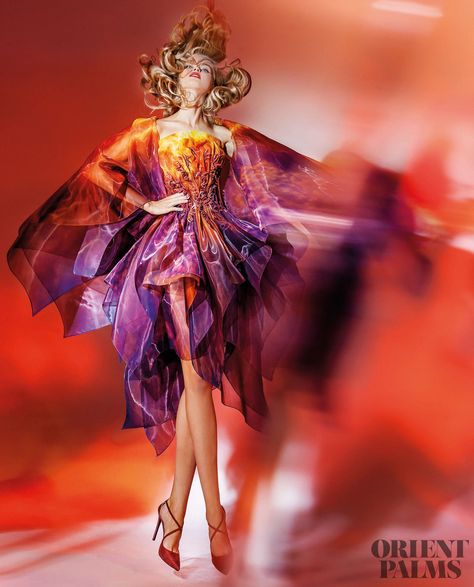 Blanka Matragi - Couture 2017 [1936 x 2400] Collection Couture, Katniss Everdeen, Moda Vintage, Beautiful Gowns, Costume Design, Orange And Purple, Colorful Fashion, Couture Fashion, Runway Fashion