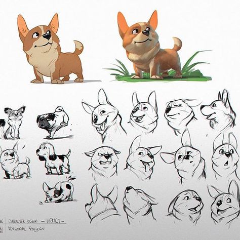 Dog Character Sheet, Corgi Character, Tumblr Animals, Story Animation, Dog Character, Otto Schmidt, Character Design Cartoon, Pig Character, Pig Art