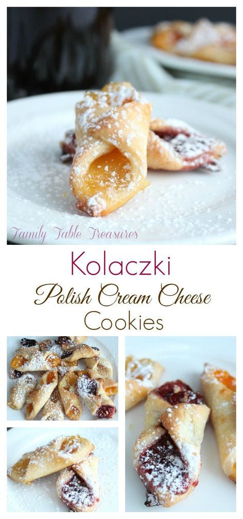 Polish Cookies, Pierogi Casserole, Polish Desserts, Recipes Meat, Coconut Dessert, Recipes Authentic, Polish Food, Brownie Desserts, Cream Cheese Cookies