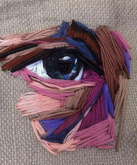 I like how the embroidery was made to mimic thick, oil paint strokes. فن النسيج, Pola Sulam, 캐릭��터 드로잉, A Level Art, Hand Embroidery Stitches, Hand Embroidery Patterns, Embroidery Inspiration, Diy Embroidery, Art Sketchbook