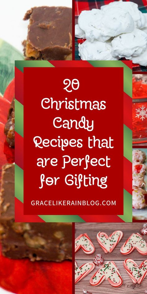 Our Christmas Candy Recipes for Gifting recipe roundup features all the best candy recipes to make for your friends and family. These DIY candy gifts for Christmas would be perfect Christmas gifts for teachers or neighbors. We're sharing lots of options from chocolates to hard candy so you're guaranteed to find something sweet for everyone on your list. | Christmas candy to make for gifts | Candy Christmas Gifts for Teachers | Candy Christmas Gifts for Neighbors | Easy Christmas Candy to make Easy Christmas Treats For Party, Best Desserts To Give As Gifts, Cinnamon Bark Candy, Heath Bar Candy, Snacks For Gifts Christmas, Christmas Treats For Adults, Inexpensive Christmas Candy Gifts, Christmas Chocolate Candy Ideas, Christmas Gift Edible