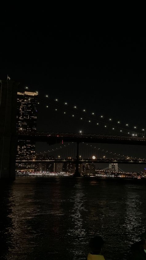 nighttime sunset nyc pier seaport brooklyn bridge aesthetic Brooklyn Bridge Aesthetic, Brooklyn Core, Nyc Pier, Nyc Aesthetic Night, Dark Aesthic, Y2k Things, Bridge Aesthetic, Sunset Nyc, Nyc Vibes