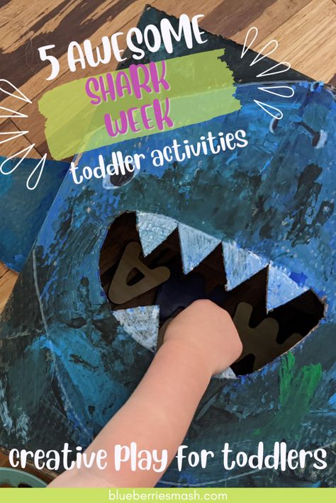 5 Awesome Shark Week Activities and Crafts for Toddlers They Will Love - BlueberrieSmash Shark Week Activities, Sensory Activities For Toddlers, Shark Activities, Outdoor Activities For Toddlers, Indoor Activities For Toddlers, Crafts For Toddlers, Sensory Crafts, Sensory Activities Toddlers, Montessori Toddler Activities