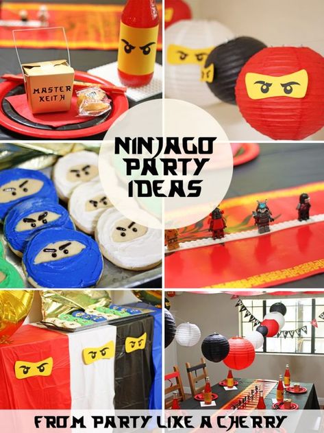 Ninjago Party Ideas, Ninjago Party Decorations, Ninja Themed Birthday Party, Diy Ninja, Ninja Cake, Ninja Theme, Lego Ninjago Party, Lego Ninjago Birthday, Green Ninja