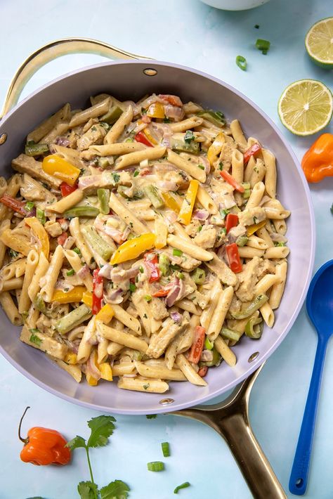 Rasta Pasta Vegan, Jamaican Pasta, Rasta Pasta Recipe, Vegan Jamaican, Rasta Pasta, Fun Dinner, Coconut Sauce, Vegan Foodie, Healthy Protein