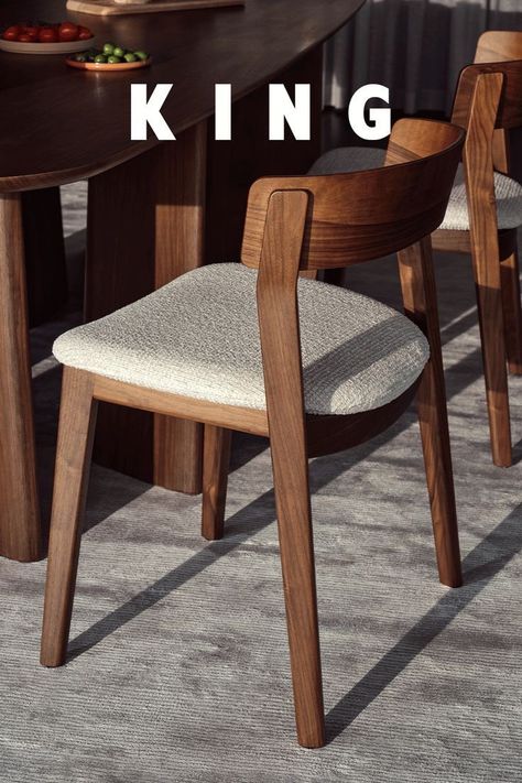 Elegant Dining Chairs Modern, Dining Chair Minimalist, Dining Chair Aesthetic, Minimalist Dining Chairs, Dining Chairs Comfortable, Dinning Chairs Wooden Modern, Simple Dining Chair Design, Modern Contemporary Dining Chairs, Wooden Chair Design For Dining Table