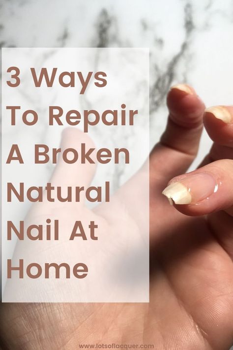 Broken Nail Repair, Fixing Broken Nail, How To Fix A Broken Nail, Split Nail Repair, Nail At Home, Fix Broken Nail, Repair Broken Nail, Vintage Nail Art, Split Nails