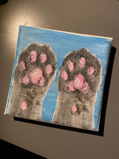 Cat Paw Painting, Paw Painting, Cat Ideas, Cat Paw, Cat Paws, Art Stuff, Painting Ideas, Acrylic Painting, Drawings