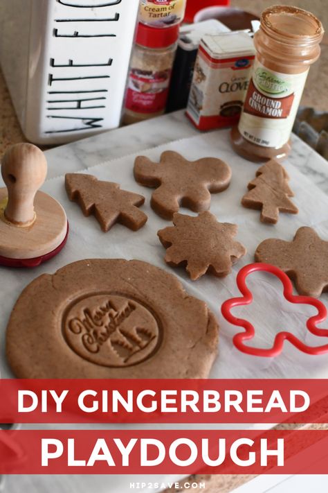 Diy Gingerbread Playdough, Gingerbread Man Playdough, Gingerbread Playdoh, Gingerbread Playdough Recipe, Gingerbread Playdough, Holiday Activity For Kids, Christmas Playdough, Gingerbread Play Dough, Soft Gingerbread