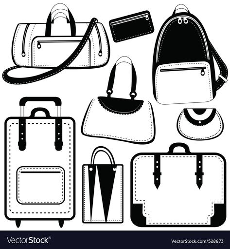 Bag Vector Illustration, Bag Of Gold, Iv Bag, Clothing Templates, Soccer Bag, Drawing Bag, Coloring Ideas, Recycle Bag, Gold Bag