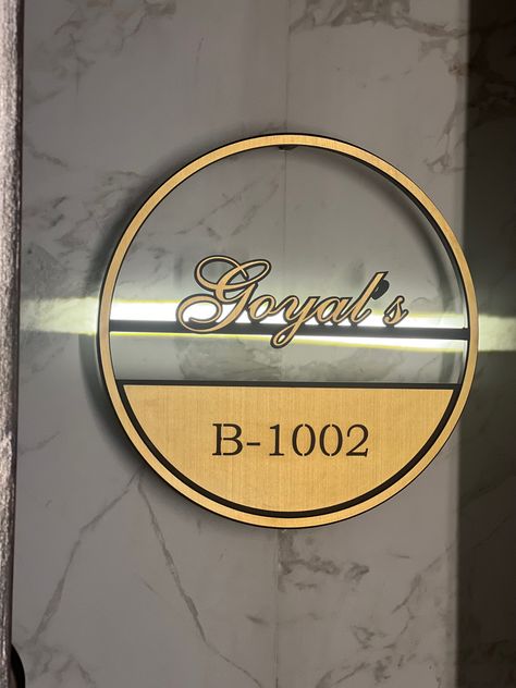 House Name Plate Design Outdoor Wooden, Home Name Plates Ideas Entrance Modern, Name Plates For Home With Light, Nameplate Designs For Home, Flat Name Plate Design, Acrylic Name Plates For Home Doors, Main Door Name Plate Design, Name Plate Wall Design, Metal Name Plates For Home