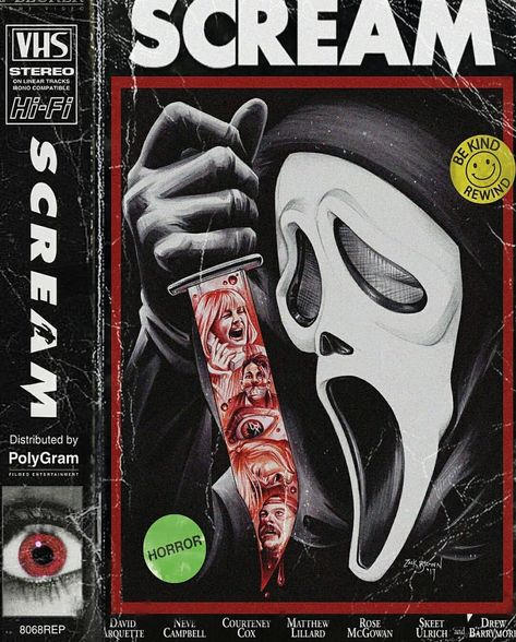 Scream by @zacharyjacksonbrownart Scream Movie Art, Scream Poster, Scream Movie Poster, Helloween Wallpaper, Ghostface Scream, Slasher Movies, Horror Movie Icons, Horror Artwork, Scream Movie