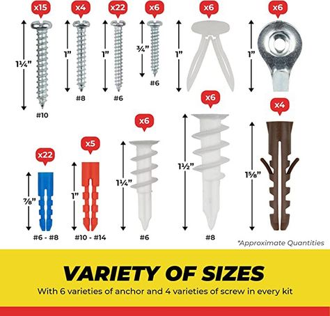 Hollow Wall Anchors, Hollow Core Doors, Building Projects, Plastic Organizer, The Anchor, Wall Anchors, Drywall, Easy Storage, Anchors