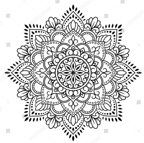 Tato Mandala, Carillons Diy, Mandala Doodle, Flower Henna, Japanese Tattoos, Mandala Art Therapy, Mandala Stencils, Mandala Design Pattern, Mandala Tattoo Design