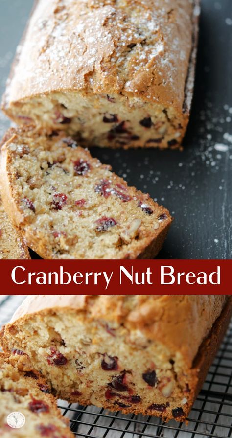 Dried Cranberry Quick Bread, Cranberry Bread With Canned Cranberries, Dried Cranberry Bread Recipes, Cranberry Bread With Dried Cranberries, Walnut Cranberry Bread Recipe, Dried Fruit Bread, Dry Cranberry Recipes, Dried Cherry Bread Recipe, Cranberry Muffins With Dried Cranberries