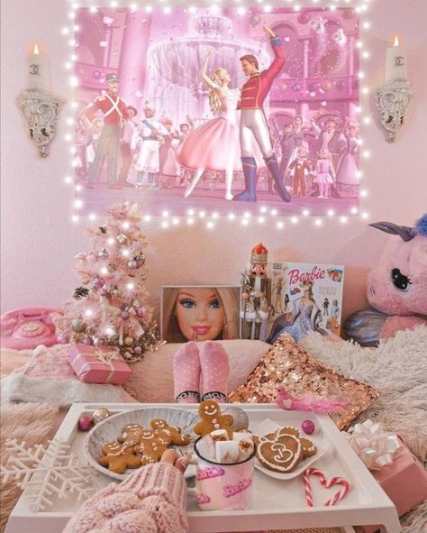 Pink Fuzzy Socks, Barbie Nutcracker, Christmas Dreaming, Pink Lifestyle, Pink Xmas, Christmas Barbie, Christmas Feeling, Christmas Wonderland, Pink Room