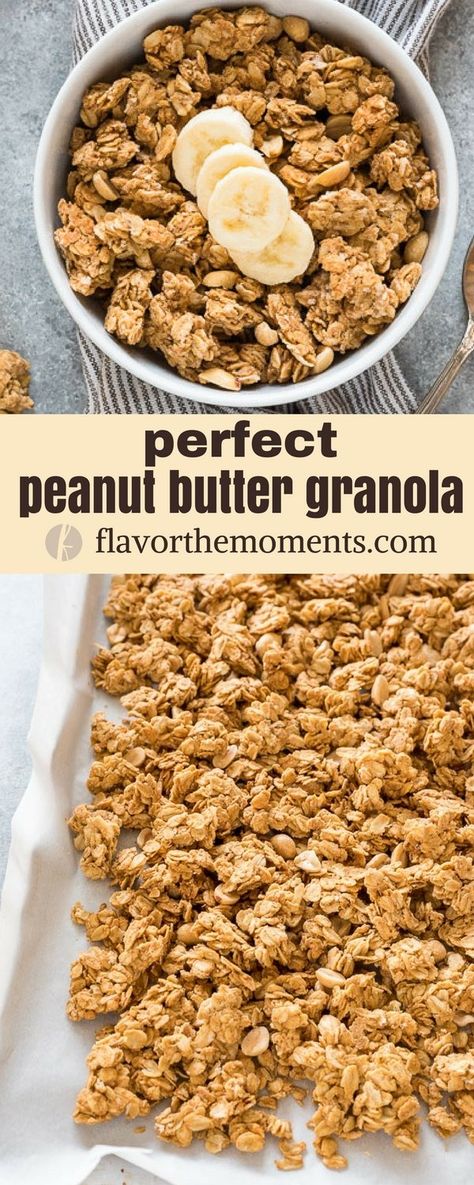 Peanut Butter Granola Recipe, Menu Sarapan Sehat, Granola Parfait, Healthy Granola, Granola Recipe Homemade, Peanut Butter Granola, Granola Bar, Granola Healthy, Healthy Food Facts