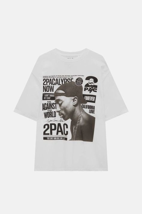 Tupac Shirts, Pull And Bear Men, 2pac T Shirt, Tupac Shirt, Tupac T Shirt, Rapper Shirts, Music Merch, Hip Hop Shirts, Fasion Outfits