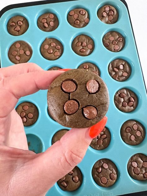 Delicious bite sized chocolate mini muffins packed with hidden spinach! Brilliant as a snack for kids or to add to lunchboxes. Chocolate Spinach Muffins, Chocolate Mini Muffins, Spinach Muffins, Snack For Kids, Mini Bites, Packed Lunch, Fussy Eaters, Baking With Kids, Kids Food