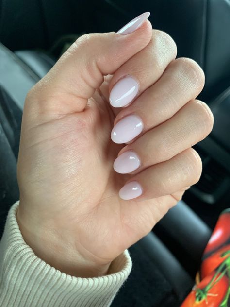 Almond Short Acrylics, Neutral Nails Acrylic Short Oval, January Nails Acrylic Short, Acrylic Nails Ideas Short Round, Gel Nails Ideas Short Almond Shape, Super Short Oval Nails Acrylic, Cute Simple Round Nails, Neutral Round Nails Short, Round Acrylic Short Nails