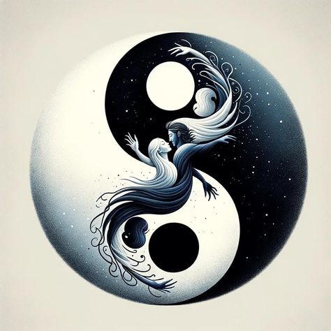 Pisces Yin Yang, Ying Yang Tattoo Ideas, Unity Tattoo, Yin Yang Logo, Yin Yang Images, Cool Dragon Pictures, Ying Yang Art, Jing Y Jang, Yin En Yang