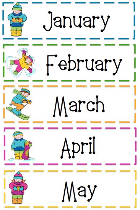 Free+Printable+Months+of+the+Year+Cards Free Months Of The Year Printables, Months Of The Year Printables Free Preschool, Month Of The Year Chart For Preschool, Seasons Of The Year Printables, Months Of The Year Printables Free, Months Of The Year Printables, Printable Months Of The Year, Teaching Weather, Printables Preschool