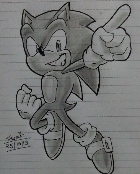 Sonic The Hedgehog Sketch Art, Sonic The Hedgehog Sketch, Sonic The Hedgehog Drawing, Hedgehog Drawing, Art Sketches Pencil, Graffiti Drawing, Design Drawings, Drawings Simple, Sonic Art