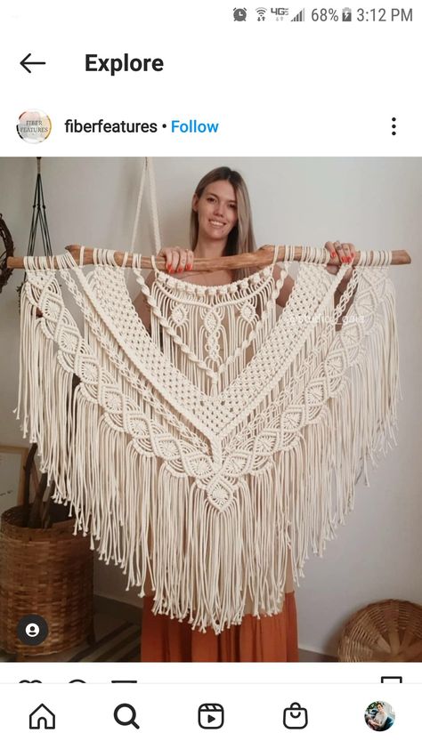 Macrame Big Wall Hangings, Big Macrame Plant Hanger, Big Macrame Wall Hanging Tutorial, Macrame Wind Chime, Native American Macrame, Diy Macrame Dreamcatcher, Big Macrame Wall Hanging, Driftwood Macrame, Pola Macrame