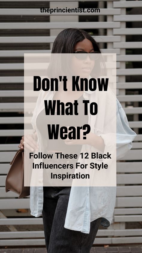 Black Fashion Influencers not only bring diversity to your feed, but the positive representation helps increase self-esteem and fight stereotypes. These 12 black women bring you all the inspiration you need to create stylish outfits. From how to dress for work or a party, they got you covered. Outfit Ideas For Black Women Over 40, Personal Style Black Women, After 5 Attire For Black Women, Black And White Outfits Black Women, Black Women Business Casual, After 5 Attire, Personal Style Types, All Black Party, Outfit Ideas For Black Women