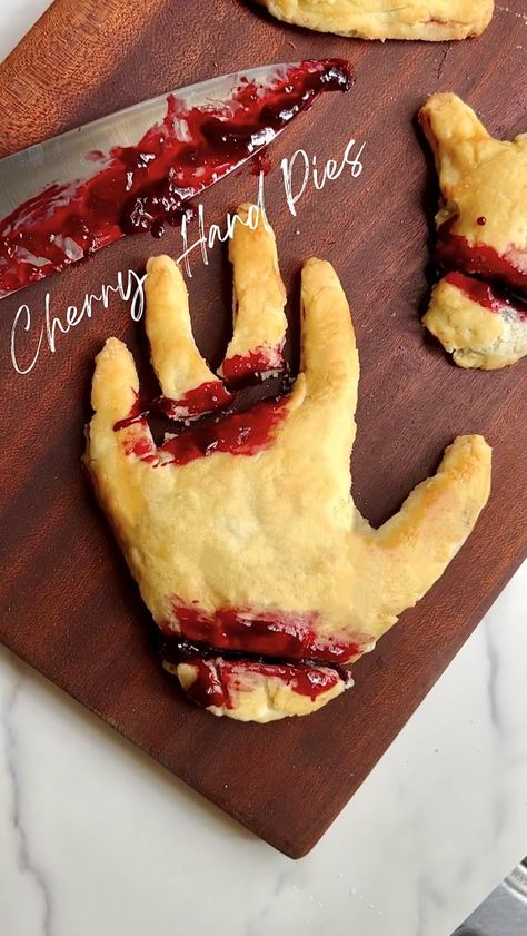 Cherry Hand Pies Hand Pie Halloween, Homemade Cherry Pie Filling, Homemade Cherry Pie, Premade Pie Crust, Cherry Hand Pies, Homemade Cherry Pies, Gluten Free Pie Crust, Cherry Coconut, Cherry Filling