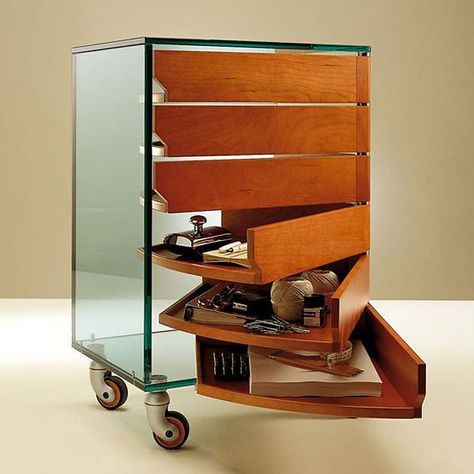 Tonelli Camicino Storage Unit by Marco Gaudenzi. Wooden Furniture Design, Mobile Storage, Wooden Shelf, Italian Furniture, Wooden Storage, Wooden Shelves, Interior Furniture, Interior Inspo, Dream Home Design