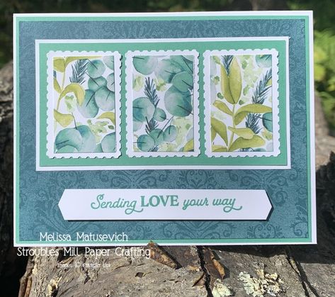 New Stampin Up Cards 2023-2024, Leaf Cards, Sending Love, Designer Paper, Punch Cards, Stamping Up Cards, Card Making Techniques, Get Well Cards, Card Layout