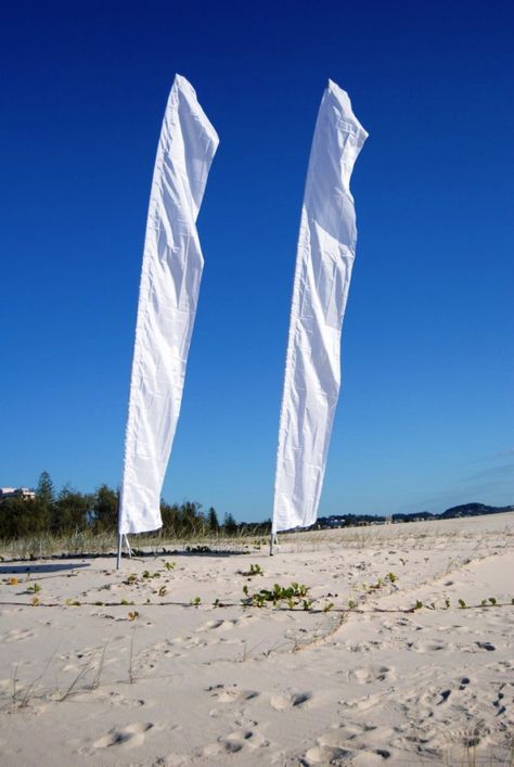 Beach Flag, Summer Umbrella, Wedding Flags, Plastic Beach, Santa Barbara Beach, Beach Flags, Feather Flags, White Flag, Umbrella Wedding