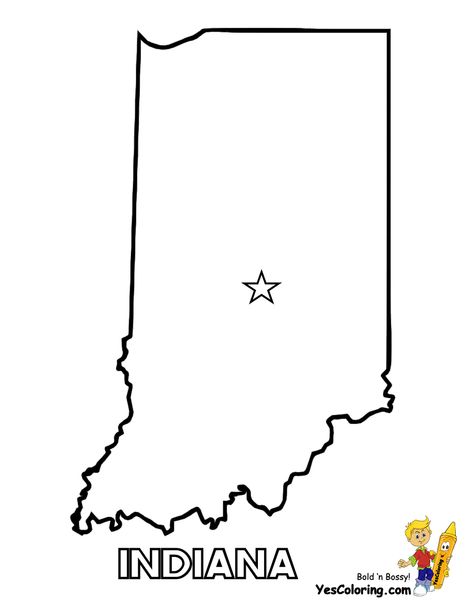 Indiana State Outline, Map Of States, State Project, Maryland Map, Indiana Map, Sea Map, Us State Map, Pineapple Lemonade, State Crafts