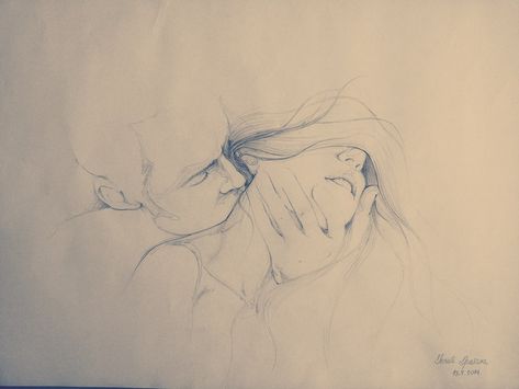 If you kiss my neck, i am not responsible for what happens next....Love that feeling <3 How To Draw Necks, Kissing Drawing, Neck Drawing, Kiss My Neck, Kiss Painting, Kiss Art, Art Of Love, Hand Art, Dark Art