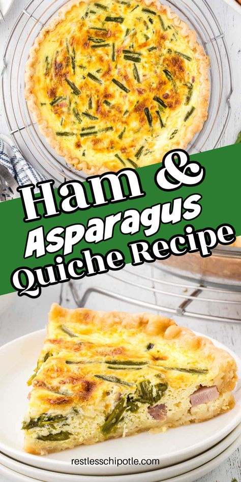 Egg White Quiche, Recipe Quiche, Asparagus Quiche Recipes, Easter Brunch Recipes, Homemade Quiche, Asparagus Egg, Tomato Quiche, Prosciutto Asparagus, Asparagus Quiche