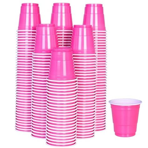 Vumdua 200 Pcs Disposable Pink Shot Cups, 2 oz Plastic Shot Glasses, Jello Shot Cups, Mini Cups for Birthday, Bachelorette Party, Tasting Cups, Jello Shots, Baby Shower, Parties Favor & Supplies Pink Party Cups, 40 Shades Of Pink Birthday Party, Dorm List, Glass Coke Bottles, Jello Shot Cups, February Baby Showers, Bubble Party Favors, Glasses Cup, Pink Shot