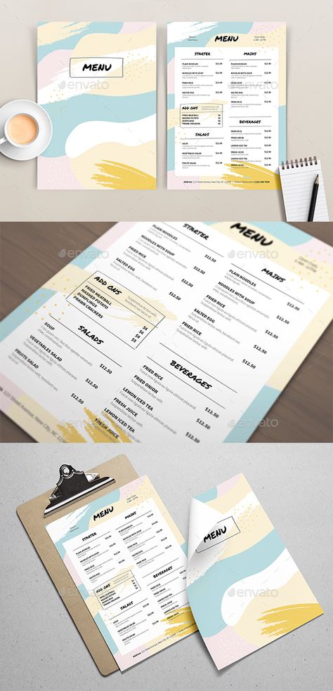 Simple Menu Card Design, Diy Menu Cards, Street Truck, Menu Design Inspiration, Menu Card Design, Identity Project, Simple Menu, Coffee Brand, Restaurant Flyer