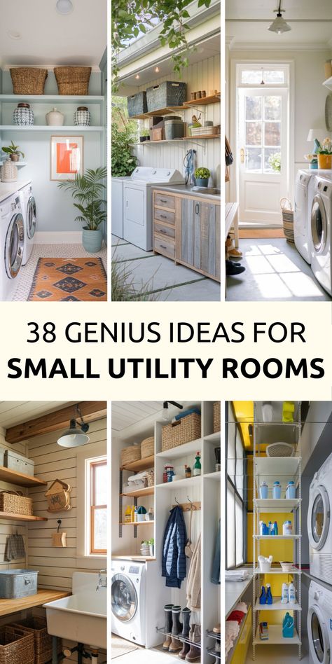 Discover 38 creative small utility room ideas to transform your space with smart storage, organization, and style. From boot room to mud room solutions, find inspiration for maximizing every inch of your utility room. Small Utility Mud Room Ideas, Utility Entrance Room, Utility And Boot Room Ideas, Sink Under Stairs, Small Utility Closet, Small Mudroom Laundry Room Ideas, Seasonal Storage Ideas, Mud Room Utility, Small Utility Room Ideas