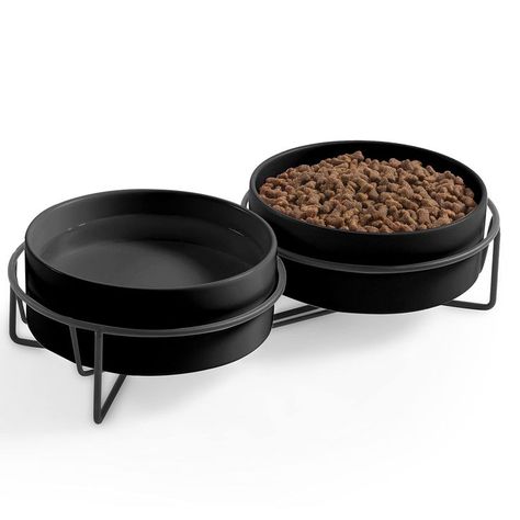 Ihoming Ceramic Dog Cat Food and Water Bowls Set with Wooden or Iron Stand, Modern Cute Bowl Set for Small Size Dogs and Cats Puppy Food Bowl, Cute Dog Bowls, Ceramic Food, Stainless Steel Dog Bowls, Puppy Bowls, Modern Food, Dog Food Bowls, Cat Food Bowl, Iron Stand