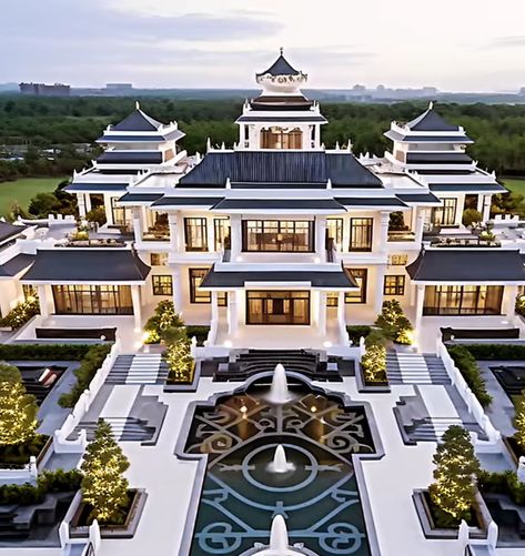 Mega Mansions Luxury, Huge Mansions, Luxury Houses Mansions, Mansion Designs, Futuristic Home, Dream Mansion, Dream Life House, Architecture Building Design, House Furniture Design