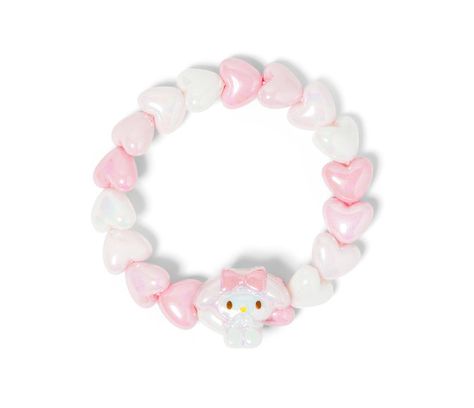 Sweet pastel My Melody Heart Bead Bracelet to add some charm to your look! Pastel My Melody, Heart Bead Bracelet, Pastel Beads, Pink Icons, Cute App, Kandi Bracelets, 다크 판타지, Kawaii Accessories, Png Icons