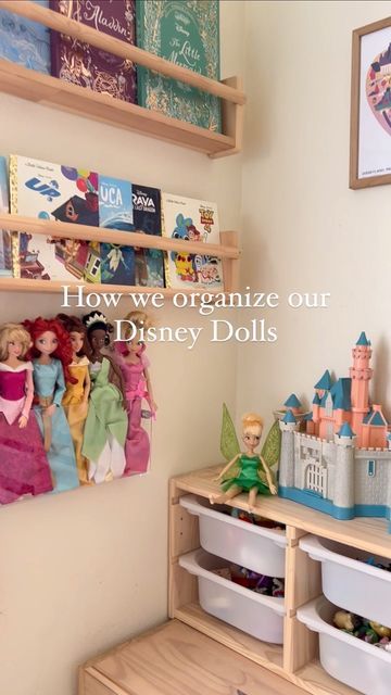 Doll Clothes Storage Ideas, Barbie Storage, Barbie Organization, Disney Princess Bedroom, Doll Organization, Disney Princess Room, Princess Bedrooms, Princess Room Decor, Driving Me Crazy